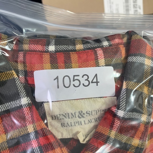 Denim & Supply Ralph Lauren Shirt Men Medium Red Plaid Utility Flannel - Picture 9 of 9